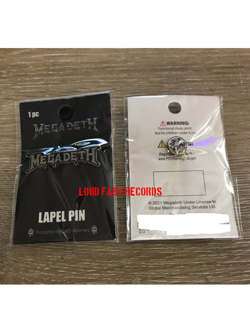 MEGADETH LAPEL PIN megadeth logo metal pin button badge official licensed thrash